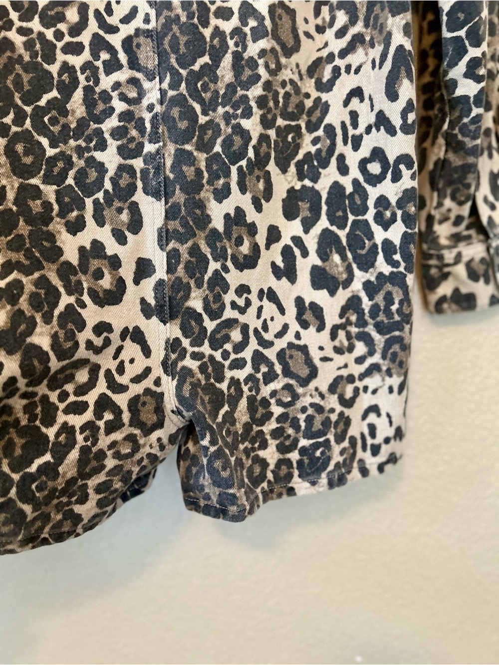 Anthropologie MABLE Leopard Print Romper Beige/Black M Oversized Animal Cheetah - Picture 7 of 11